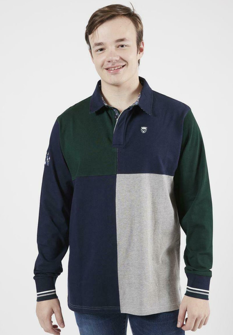 Chemise De Soleil Kerrits Ice Fil Lite - Manches Longues - Bleu Marine/vert Bits - Équitation