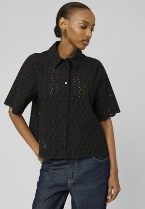 EN BRODERIE ANGLAISE - Chemisier - noir