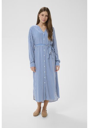 Love Copenhagen LCLUDA MIDI BUTTON UP - Ingruha - galaxy blue white stripe
