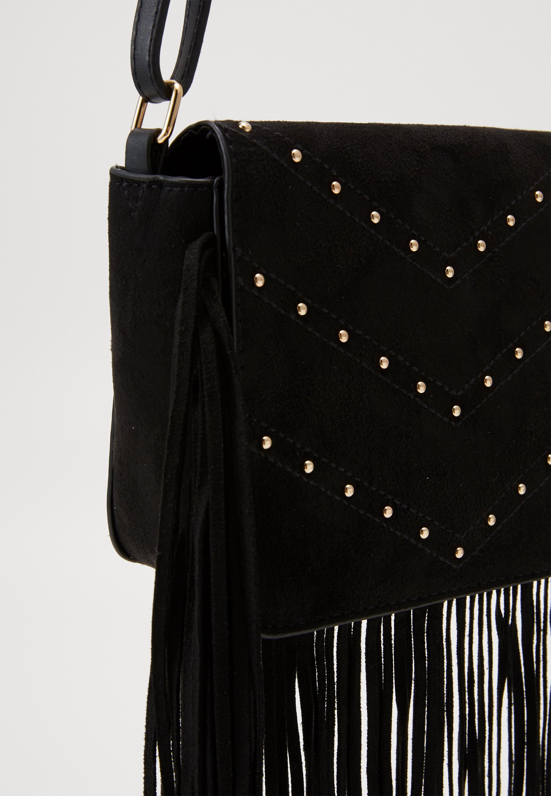 New Look FABLE FRINGED STUD X BODY Skulderveske black New Look FABLE FRINGED STUD X BODY Skulderveske black