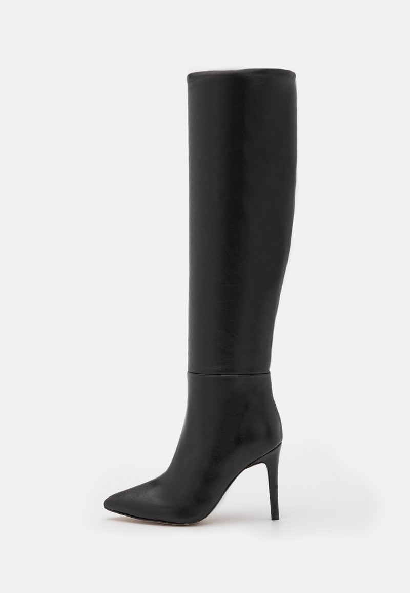 Stivali Donna Bianca Di Stivali Neri Bershka Stivali Al Ginocchio