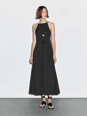 LONG HALTER NECK WITH FLOUNCE - Cocktailkleid/festliches Kleid - black