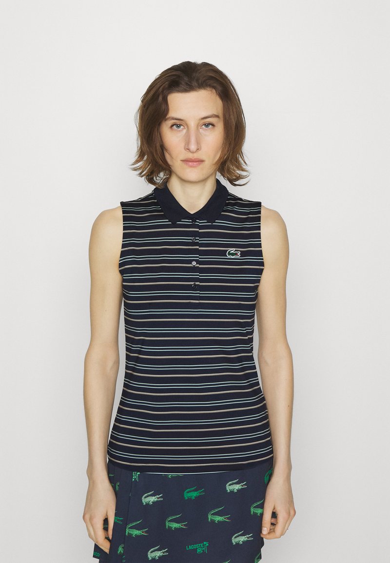 Lacoste Sport GOLF SLEEVELESS Polo shirt navy blue/pastille mint