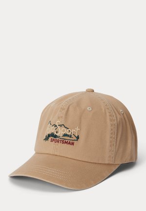 Polo Ralph Lauren, EMBROIDERED TWILL BALL  - Lippalakki - vintage khaki
