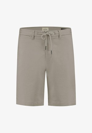 Beesidised puuvillasegustest lühikesed püksid, millel on elastne vöökoht ja nöör, küljetaskud ja sirge lõige.