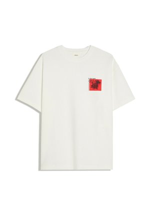 Bershka, SHORT SLEEVE PRINT T-SHIRT - T-shirt print - white
