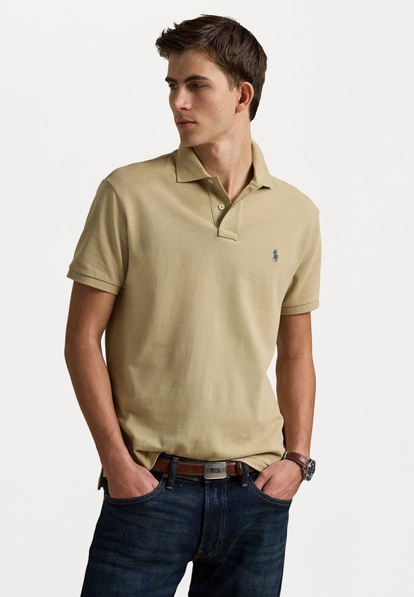 SLIM FIT MESH POLO SHIRT - Polo shirt - coastal beige