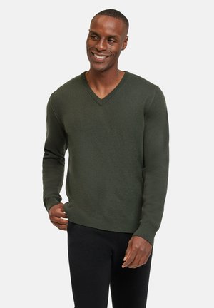 BASIC  V-NECK - Jumper - loden