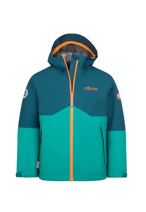 TROLLKIDS, KIDS GJENDE JACKET UNISEX - Outdoorjacke - madeira blue/sea green/sahara sunset