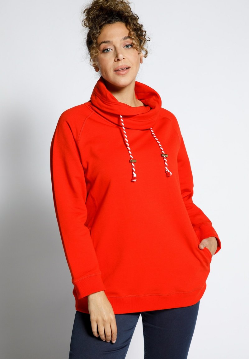 Ulla Popken SCARF-COLLAR - Felpa - tomate