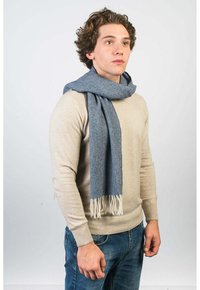 Dalle Piane Cashmere HERRINGBONE - Sjal / Tørklæder - blu