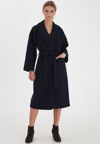 ICHI - Classic coat - dark navy Thumbnail Image 1