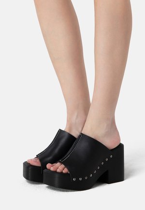 RUSTIC RAMBLES - Heeled mules - black