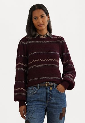 Lauren Ralph Lauren FAIR ISLE WOOL BLEND PUFF SLEEVE SWEATER - Jumper - multi