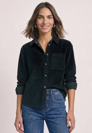Street One LANGARM HEMDBLUSE MIT CORDMIX - Chemisier - stormy green