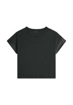 CORTA IN CON MANICHE EFFETTO - Camiseta básica - nero