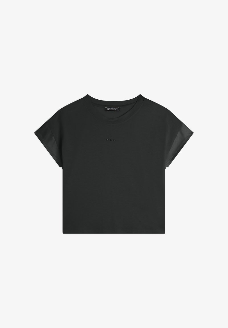 Freddy CORTA IN CON MANICHE EFFETTO - Camiseta básica - nero