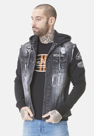 Von Dutch WESTE USE LOOK - Veste sans manches - black (used look)