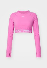 CROP - Topper langermet - playful pink/white