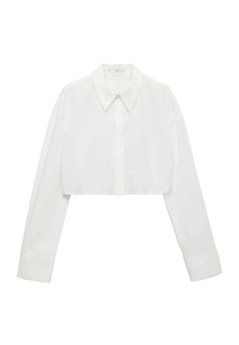 Mango Overhemdblouse crème Mango Overhemdblouse crème