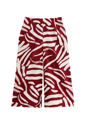 New Look ABSTRACT PRINT WIDE LEG - Trousers - brown pattern
