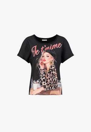 Key Largo, KEY LARGO T-SHIRT WT FEMME ROUND - T-Shirt print - black
