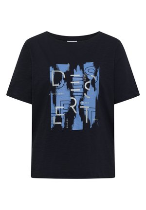 Cecil, T-SHIRT MIT RUNDHALS UND FRONTPRINT - Camiseta estampada - urban dark blue