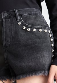 AllSaints HEIDI STUD - Denim shorts - washed black