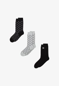 Selezionato, all over monogram print black grey