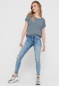 ONLY MOSTER STRIPE S/S NOOS - Print T-shirt - blue mirage