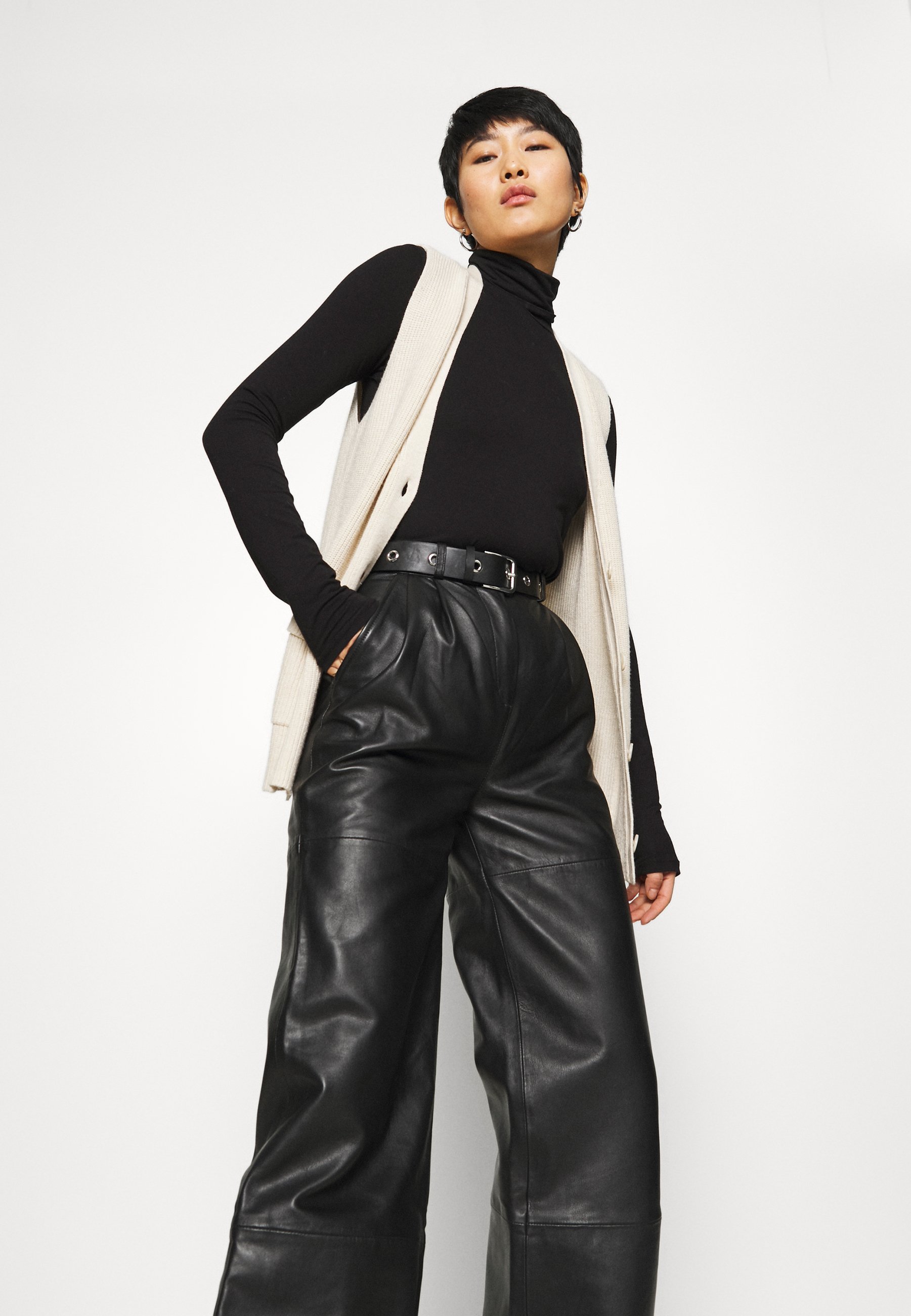 Zalando leather trousers Clearance