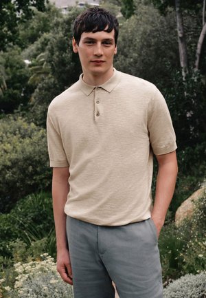 Next, REGULAR FIT - SHORT SLEEVE - Poloshirt - oatmeal