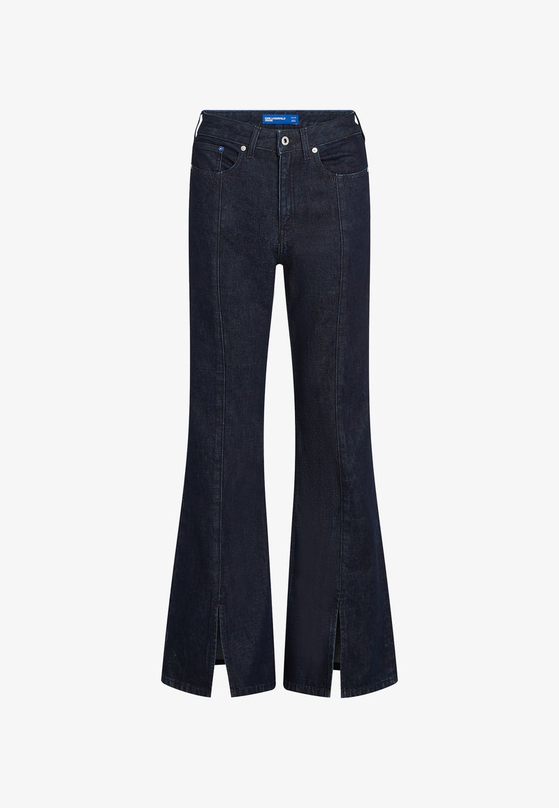 Split Don Rinse Karl Lagerfeld Jeans SPLIT-HEM FLARED - Flared Jeans - rinse blue/dark ...