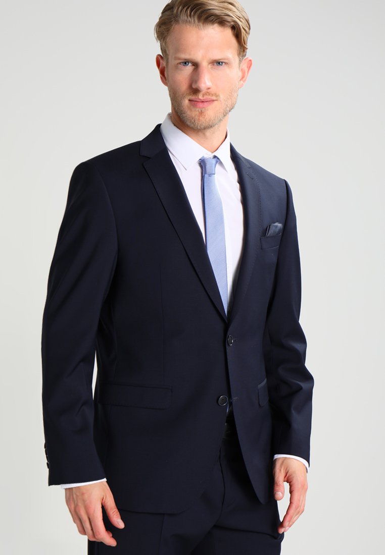 Bugatti FLEXCITY STRETCH SLIM FIT Dress marinemørkeblå Bugatti FLEXCITY-STRETCH SLIM FIT - Dress - grau