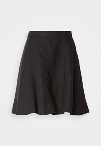 SHORT LENGTH FLARED HEMLINE LOOK - A-linjainen hame - black
