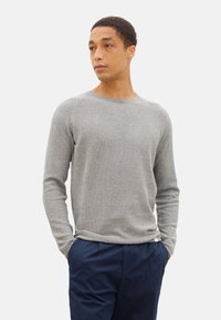 Nowadays HONEYCOMB CREW NECK - Strickpullover - midgrey