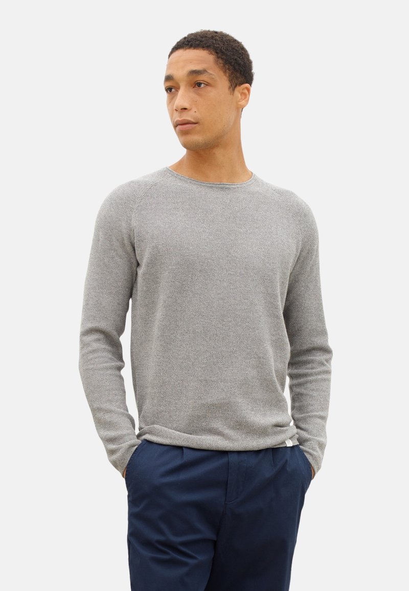 Nowadays HONEYCOMB CREW NECK - Strickpullover - midgrey