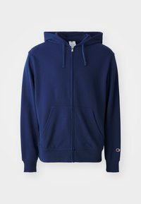 ICONS FULL ZIP HOODIE WITH SMALL TONAL LOGO - Hættetrøje - dark blue