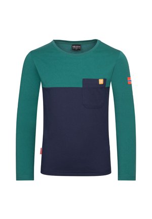 TROLLKIDS, KIDS BERGEN LONGSLEEVE UNISEX - Long sleeved top - jungle green/navy