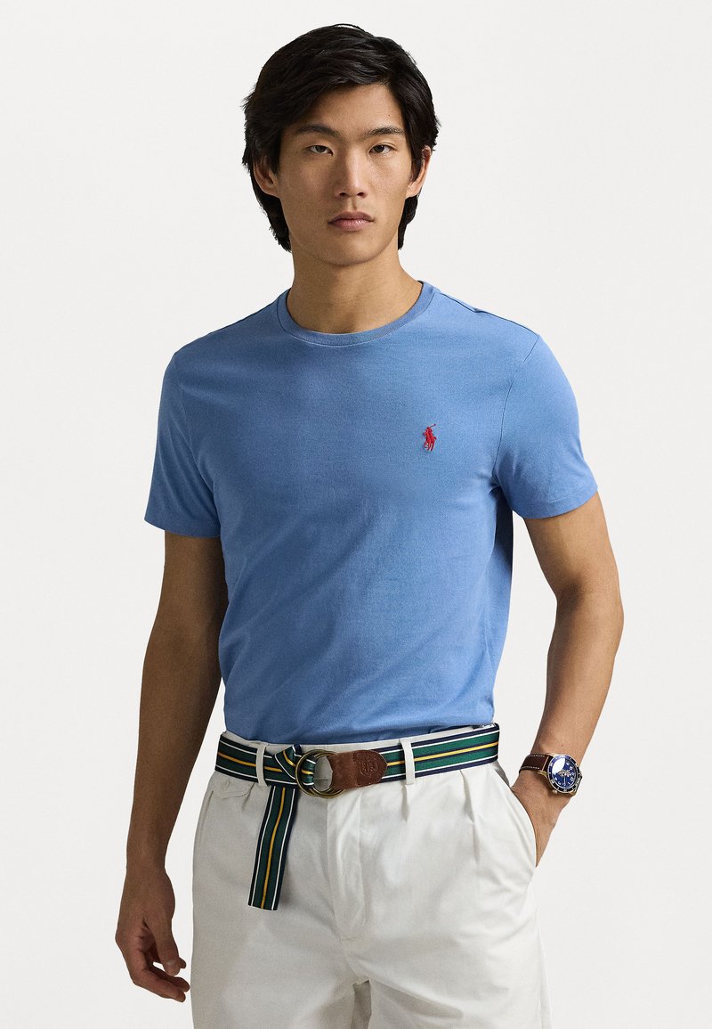 Polo Ralph Lauren - CUSTOM SLIM FIT JERSEY CREWNECK T-SHIRT - Basic T-shirt - campus blue, Enlarge
