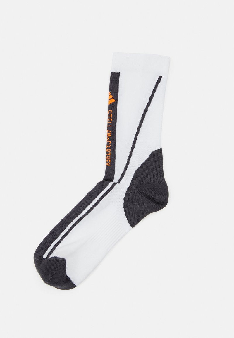 adidas by Stella McCartney CREW - Sports socks - white/utility black/signal orange
