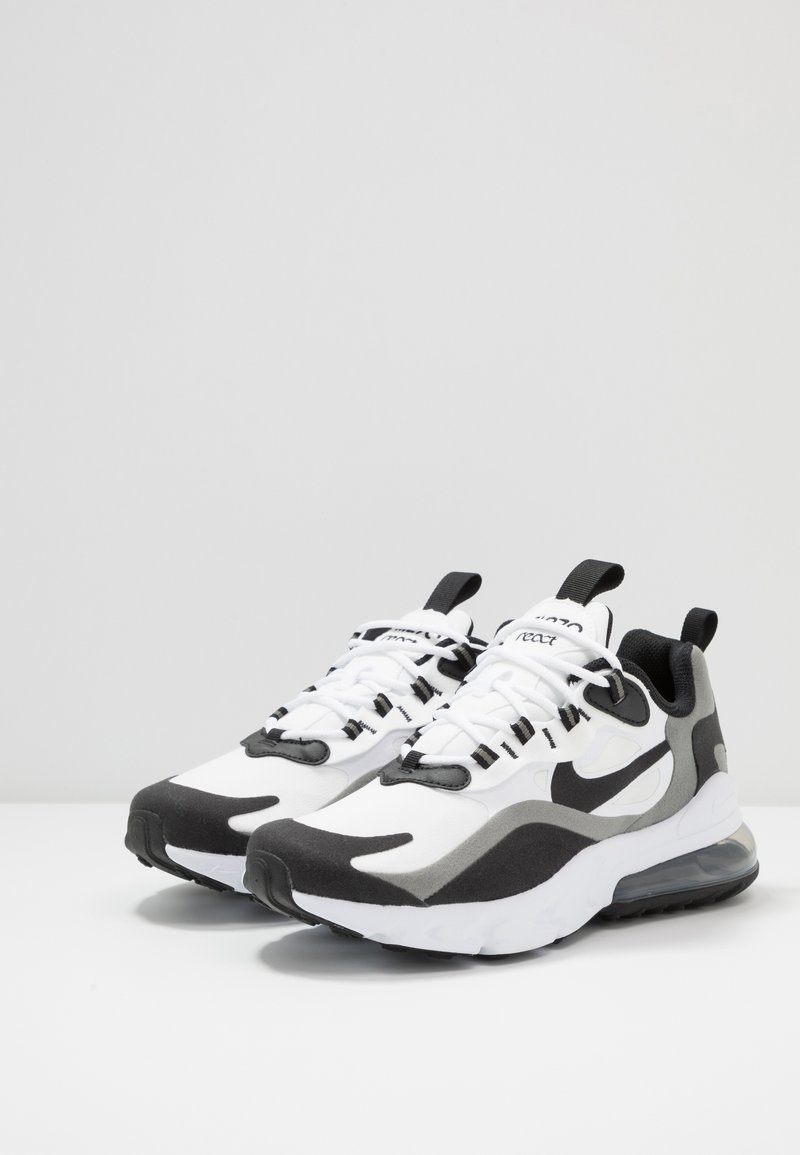 Nike Sportswear Air Max 270 React Trainers White Black Metallic Pewter White Zalando De
