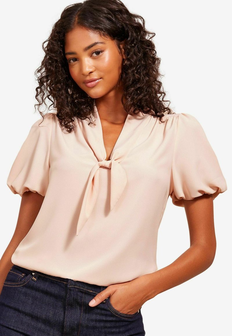 Friends Like These BOW FRONT WITH PUFF SLEEVE  - REGULAR FIT - Pusero - pink