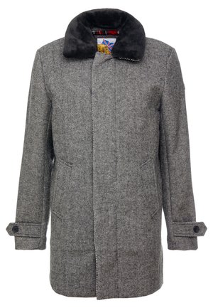 Klassischer Mantel - mottled dark grey