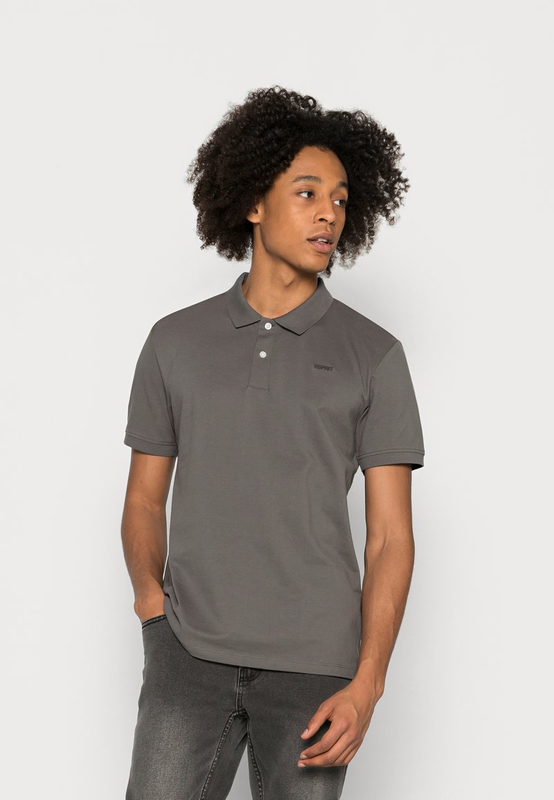 Herren T-Shirts basic | Esprit Poloshirt dark grey/dunkelgrau - ST55434 Herren T-Shirts basic | Esprit Poloshirt dark grey/dunkelgrau - ST55434