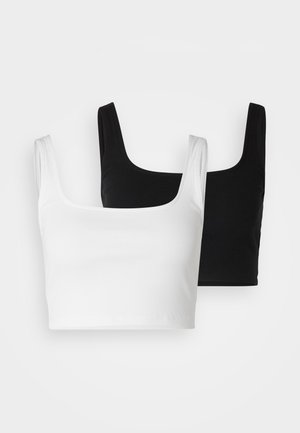 2 PACK - Top - black/white