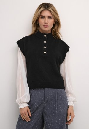 CRJANGLE KNIT SLIPOVER - Waistcoat - pitch black