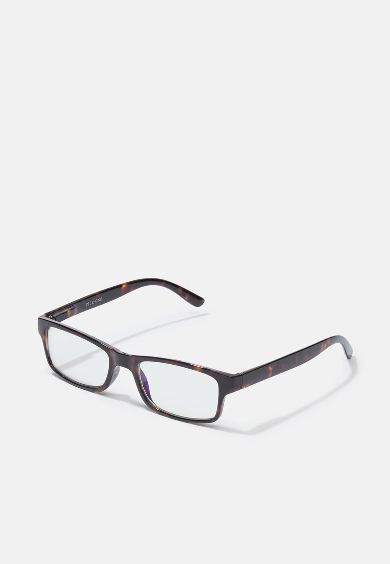Ochelari cu ramă de broască țestoasă, cu lentile dreptunghiulare. Brațele subțiri au accente de design subtile. Lentile clare, fără nuanță de culoare.