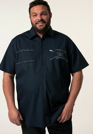 Men Plus, SHIRT, SHORT SLEEVE, KENT COLLAR, PRINT, COMFORT FIT, UP TO 8 XL - Hemd - navy blue