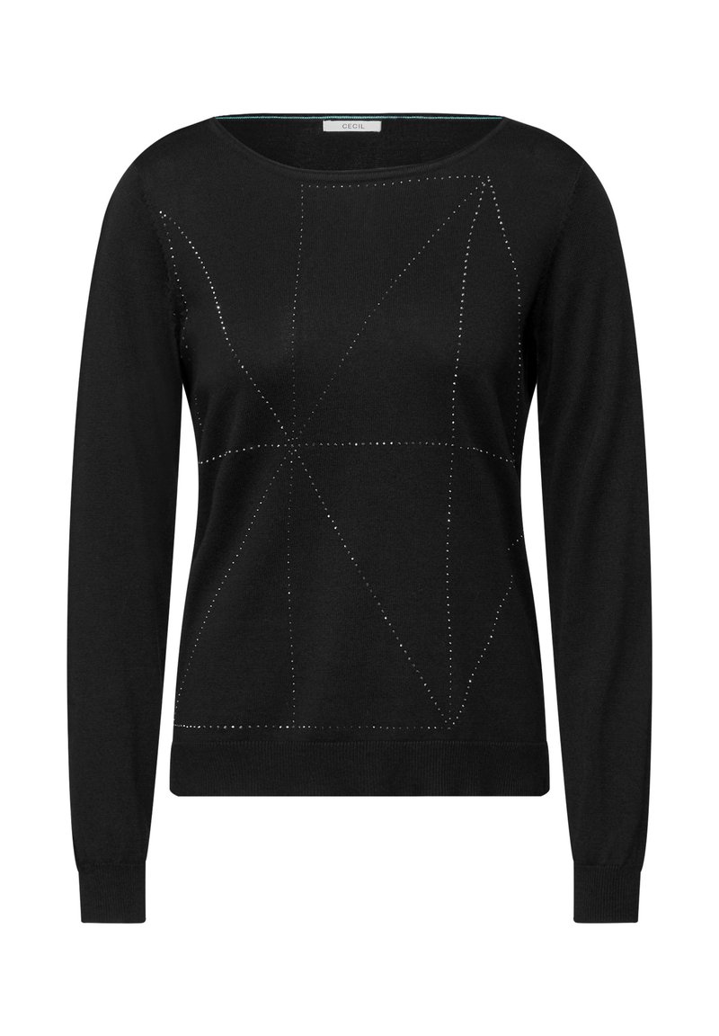 Pull Cecil Femme - Col Rond Manches 3/4 - Coton Viscose - Structure Douce Avec Fentes Latérales